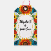 Floral geometric cadeaulabel (Achterkant)