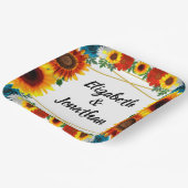 Floral geometric papieren bordje (Gebogen)