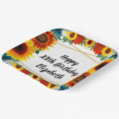 Floral geometric papieren bordje (Gebogen)