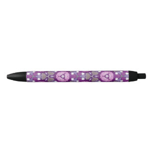 Floral Geometric Pen – Paarse en roze Waterverf