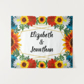 Floral geometric wandkleed (Voorkant (horizontaal))