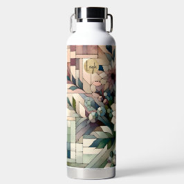 Floral geometrisch mozaïek thermisch waterfles