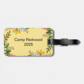 Floral Gepersonaliseerd Jeugdkamp Bagagelabel (Achterkant horizontaal)