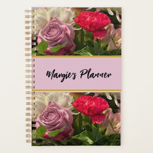 Floral gepersonaliseerd planner (Voorkant)