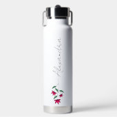 Floral gepersonaliseerde Jouw naam Waterfles (Voorkant)