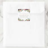 Floral gepersonaliseerde naam Bookplate Label (Tas)