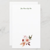 Floral-gepersonaliseerde schrijfbenodigdheden (Voorkant / Achterkant)