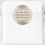  Floral gepersonaliseerde Sticker (Tas)