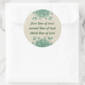  Floral gepersonaliseerde Sticker (Tas)