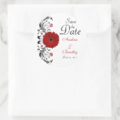 Floral Gerbera rouge Enregistrer le sticker de dat (Sac)