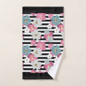 Floral, gestreept bad handdoek (Handdoek)