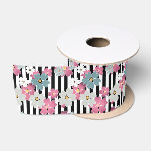 Floral, gestreept lint