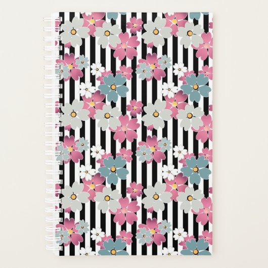 Floral, gestreept planner (Voorkant)