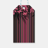 Floral, gestreept, retro cadeaulabel (Achterkant)