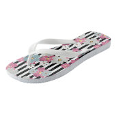 Floral, gestreept teenslippers (Schuin)
