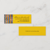 Floral Gestreepte Oproepkaarten Contactkaartje (Voorkant / Achterkant)