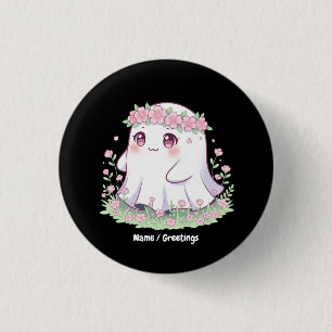 Floral Ghost Halloween kostuum voor meisjes vrouwe Ronde Button 3,2 Cm