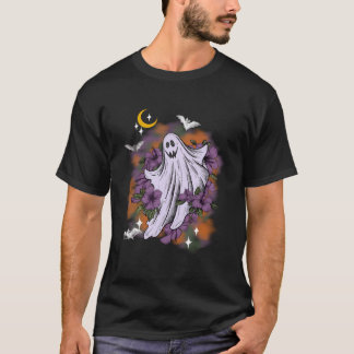  Floral Ghost Schattige Halloween Vrouwen Kinder M T-shirt