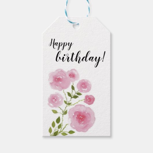 Floral gift label cadeaulabel (Voorkant)