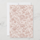 Floral Gingham Meisjes 1e verjaardag Kaart (Achterkant)