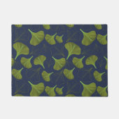 Floral Gingko Leaf Blue Pattern Deurmat (Voorkant)