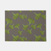 Floral Gingko Leaf Gray Pattern Deurmat (Voorkant)