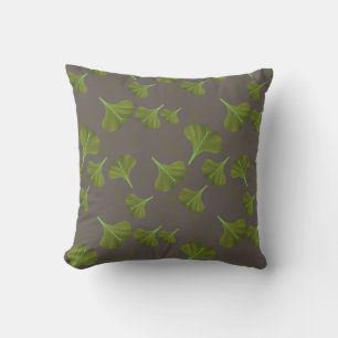 Floral Gingko Leaf Gray Pattern Kussen