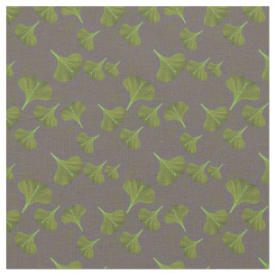 Floral Gingko Leaf Gray Pattern Stof