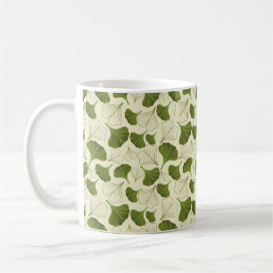 Floral Gingko Leaf Pattern Koffiemok