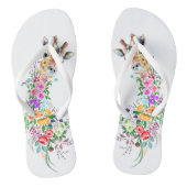 Floral Giraffe Teenslippers (Voetbed)