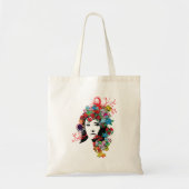 Floral Girl Sac fourre-tout d'art (Devant)
