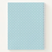Floral Girly Nom moderne Carnet spiral (Dos)