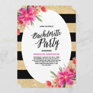 Floral Glam   Uitnodiging Bachelorette