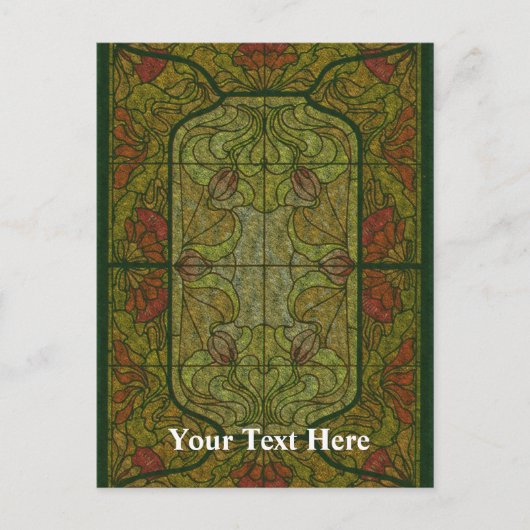 Floral Glas in lood  Briefkaart (Voorkant)