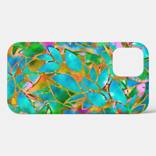 Floral Glas in lood Case-Mate iPhone Case (Achterkant (horizontaal))