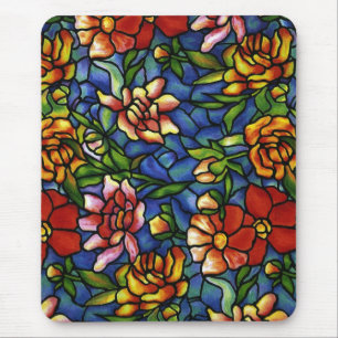 Floral Glas in lood Muismat