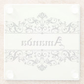 Floral Glazen Onderzetter (Achterkant)