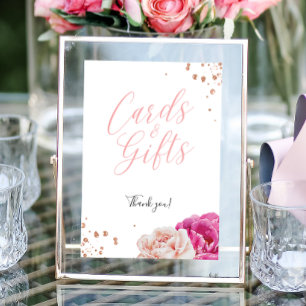 Floral Glitter Vrijgezellenfeest Kaarten en cadeau Poster