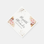 Floral Glitter Wedding Servet (Hoek)