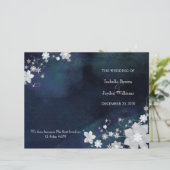 Floral Glitter Winter Wedding Bi Fold Programme (Staand voorkant)