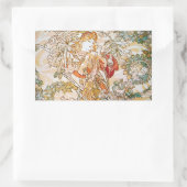 Floral Goddess Rechthoekige Sticker (Tas)