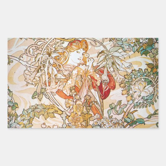 Floral Goddess Rechthoekige Sticker (Voorkant)