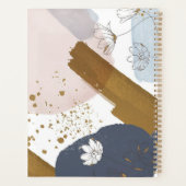 Floral Gold Abstracte penseelstreken | 2026 Planner (Achterkant)