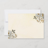 Floral Gold Bewaar de datum Verjaardag Quinceanera Save The Date (Achterkant)