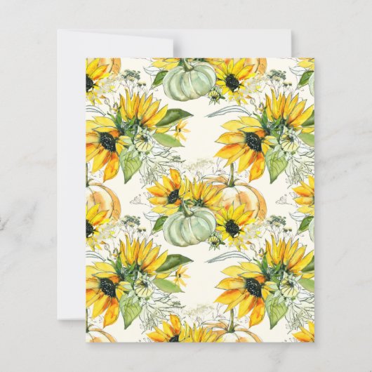 Floral & Gold/BUDGET- Baptism Invitation. (Achterkant)