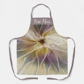 Floral Gold Eggplant Abstract Fractal Best Mama Schort (Voorkant)