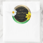 Floral Gold et Parties scintillant verte Étiquette (Sac)