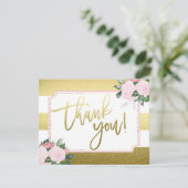 Floral Gold Faux Foil | Merci (Debout devant)