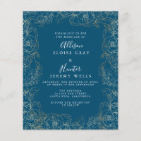 Floral gold Folie Weddenschap