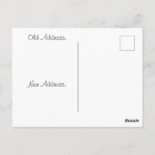 Floral Gold Frame New Address Briefkaart (Achterkant)